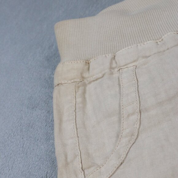Guess Linen Blend Jogger Pants Women S Beige Casual Elastic Waist NWT Read - Picture 11 of 15